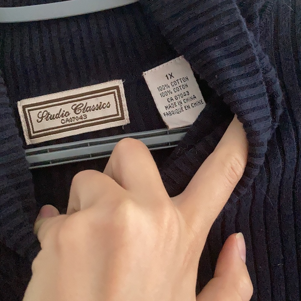 Cotton Striped Turtle Neck - Picture 2 of 3